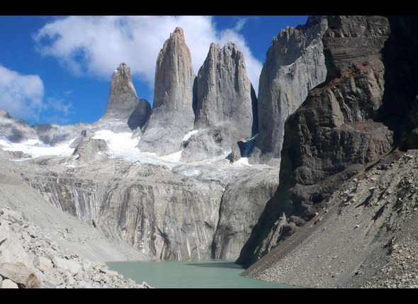 Torres del Paine National Park is home to some of the best rock climbing in the world, and top climbers flock to the region to test their skills on the park's famous granite spires. Chief among them are the three Towers of Paine, which soar more than 7500 feet into the air. These massive walls aren't for the faint of heart and anyone who isn't a world-class climber will want to look elsewhere for a challenge.    Beginner and intermediate climbers may want to hone their skills at <a href="http://www.summitpost.org/agujas-st-exupery-raphael-de-la-s-patagonia/349858" target="_hplink">Aguja Saint Exupery</a>, located in southern Patagonia, before heading to the towers.     Photo: Kraig Becker/HuffPost Travel