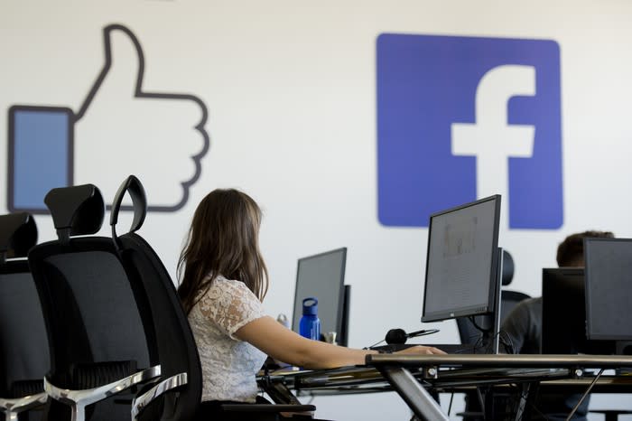 Employees working at Facebook offices in Germany.