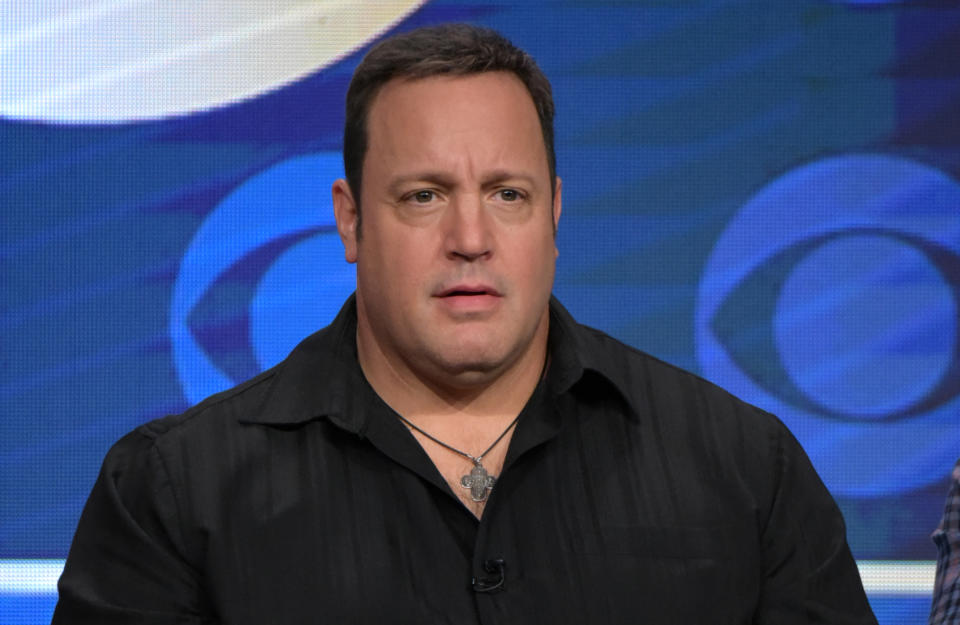 Actor/executive producer Kevin James participates in the "Kevin Can Wait" panel during the CBS Television Critics Association summer press tour on Wednesday, Aug. 10, 2016, in Beverly Hills, Calif. (Photo by Richard Shotwell/Invision/AP)