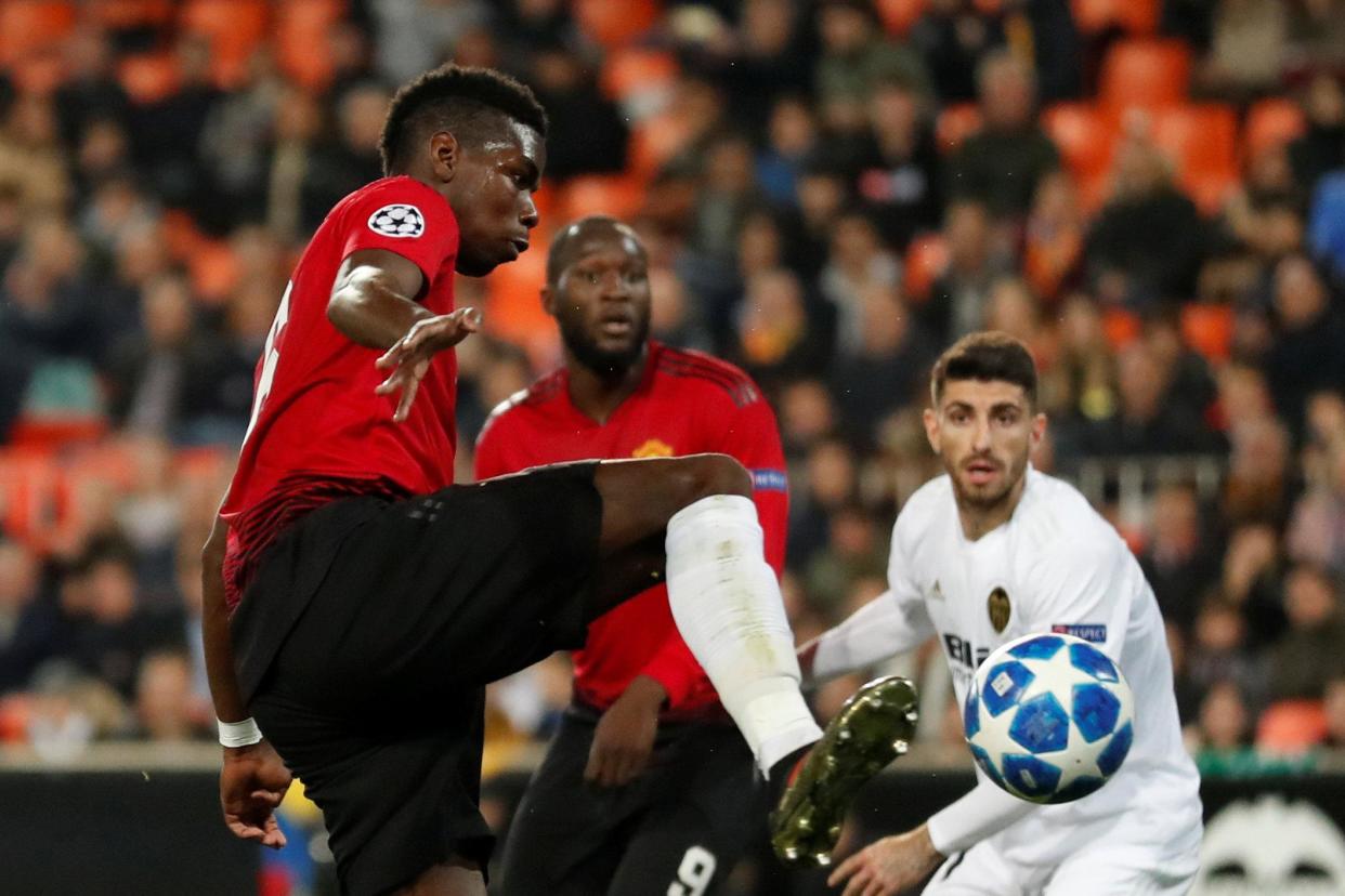 Lukaku watches on as Pogba misses a chance: Action Images via Reuters