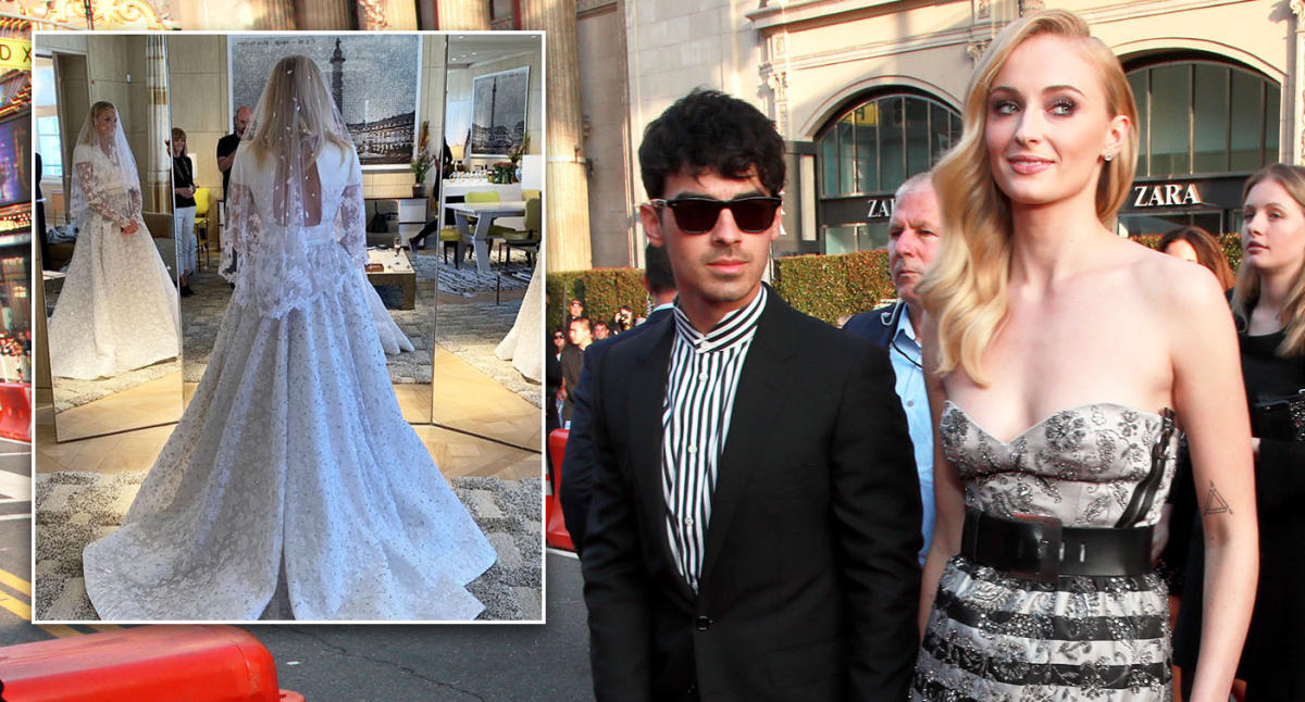 Sophie Turner Looks Stunning In Louis Vuitton Wedding Dress