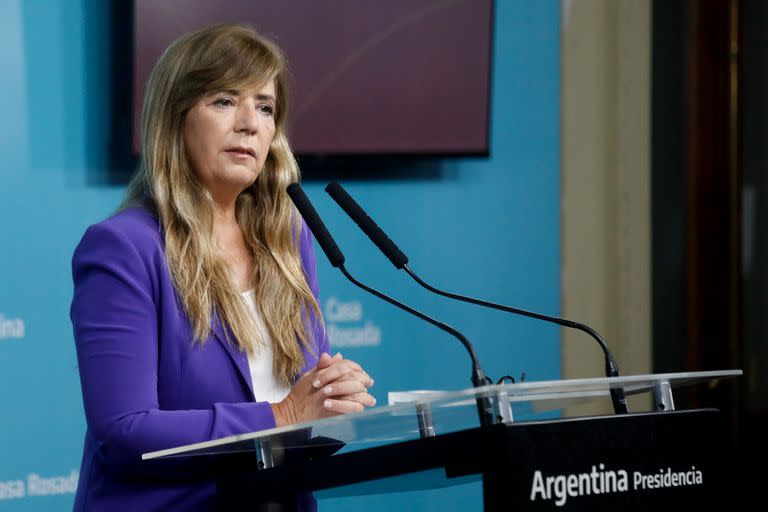 Conferencia de prensa de Gabriela Cerruti