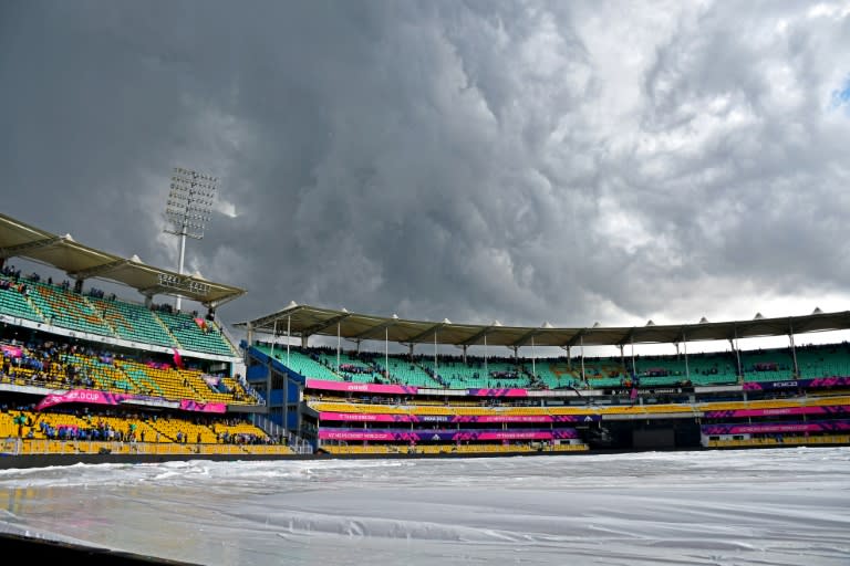 Rain washed out the World Cup warm-up match between India and England in Guwahati on Saturday (Biju BORO)