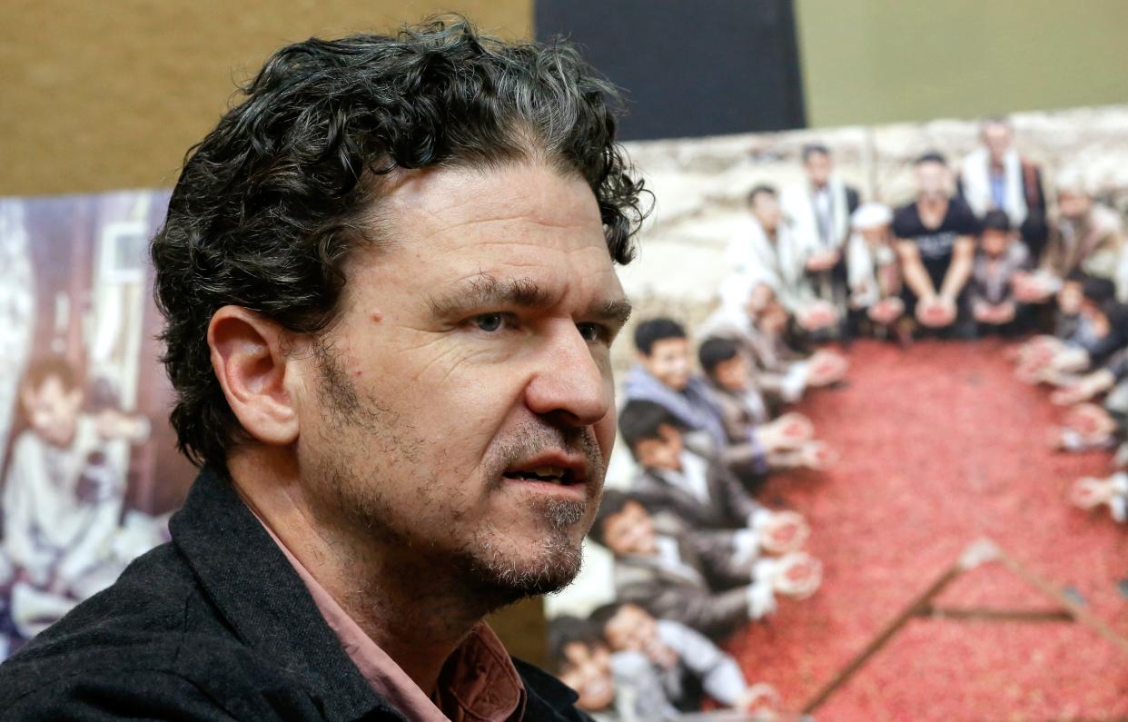 Best-selling author Dave Eggers is offering high school seniors in South Dakota's second-largest city free copies of his book "The Circle" and copies of four books by other authors that were removed from the district's schools.