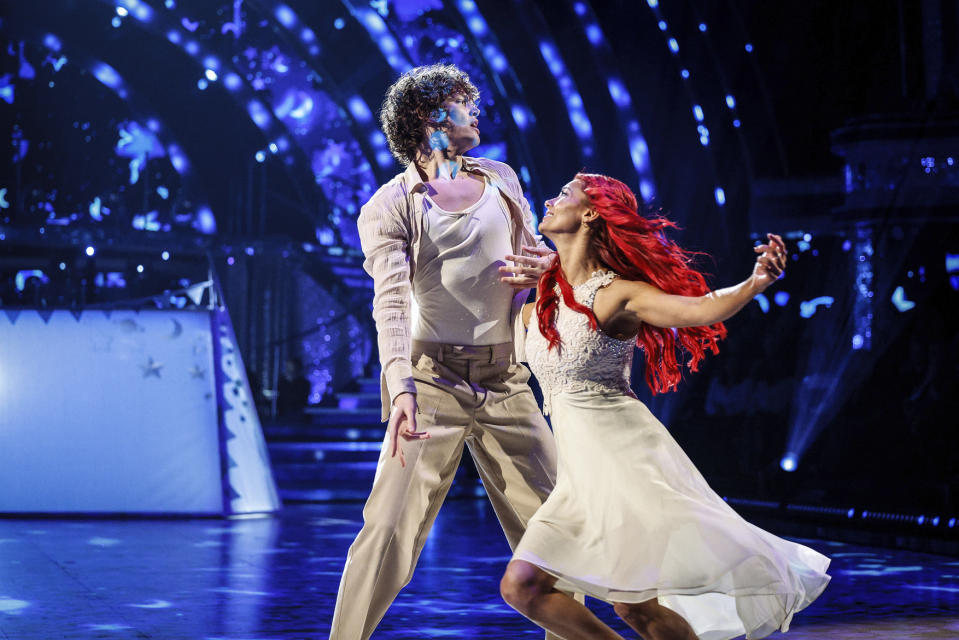 Bobby Brazier and Dianne Buswell in Strictly.  (BBC)