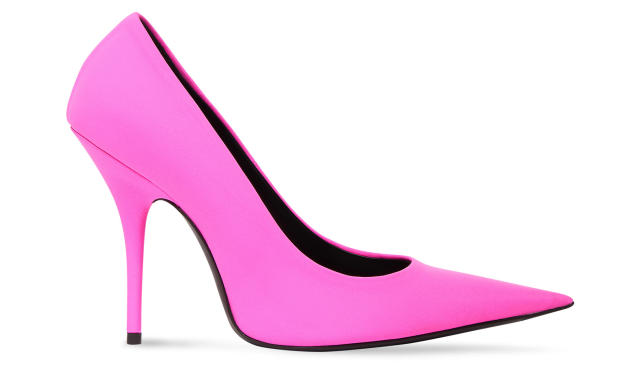 Salma Hayek Pops in Hot Pink Heels at Balenciaga's Pre-Fall 2024 Show