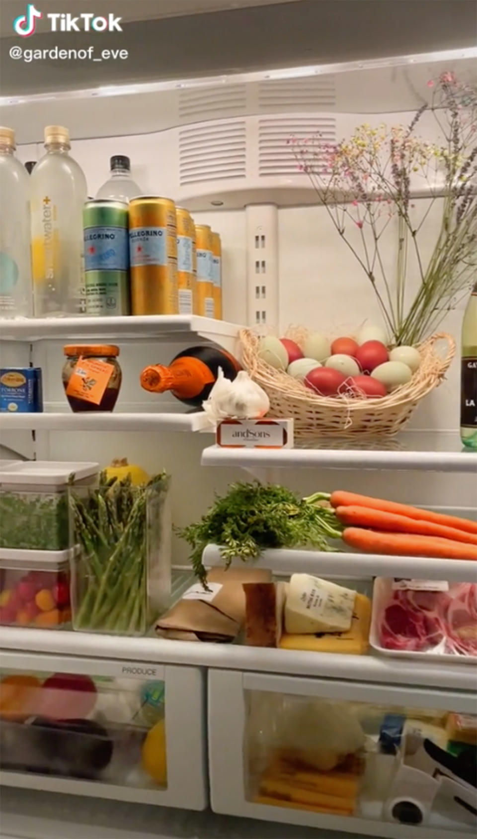 Woman's organised Fridge