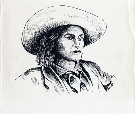 Charley Parkhurst, a legendary stagecoach driver during California's Gold Rush, also known as "One-Eyed Charley" is seen in this illustration image, released by Santa Cruz Museum of Art & History in Santa Cruz, California, U.S., on May 2, 2019. Courtesy Santa Cruz Museum of Art & History/Handout via REUTERS
