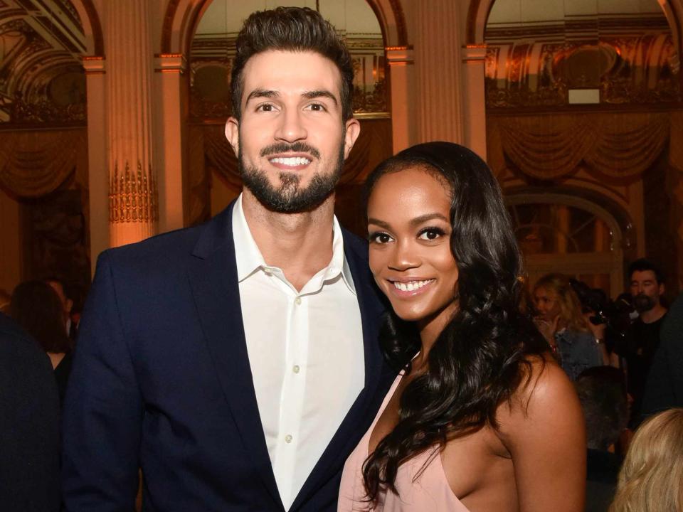 Eugene Gologursky/WireImage Rachel Lindsay and Bryan Abasolo attend the Dennis Basso fashion show during New York Fashion Week: The Shows at The Plaza Hotel on September 11, 2017 in New York City