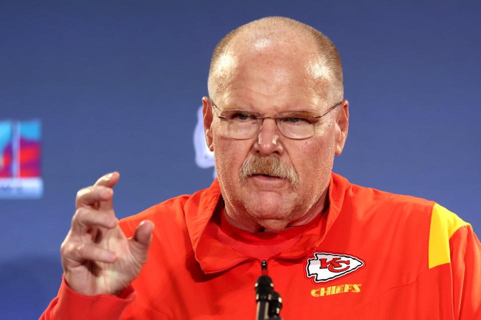 Familiar face: Chiefs coach Andy Reid comes up against the team he led for 14 seasons (Getty Images)