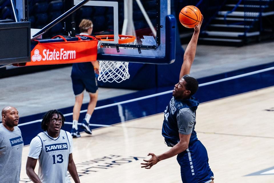 Abou Ousmane (24) was a double-digit scorer in each of the last two seasons at North Texas.