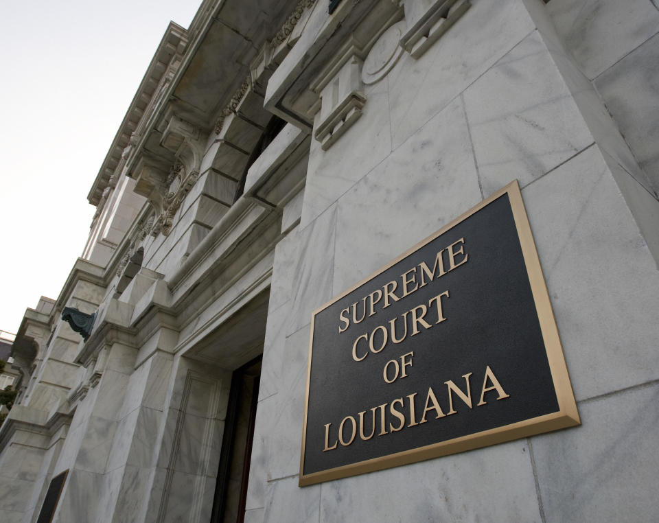 The exterior of the Supreme Court of Louisiana in New Orleans. (Paul Richards/AFP via Getty Images)