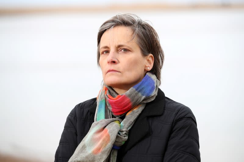 Climate Scientist Corinne Le Quere poses for a picture along the coastline at Wells-Next-The-Sea in Norfolk