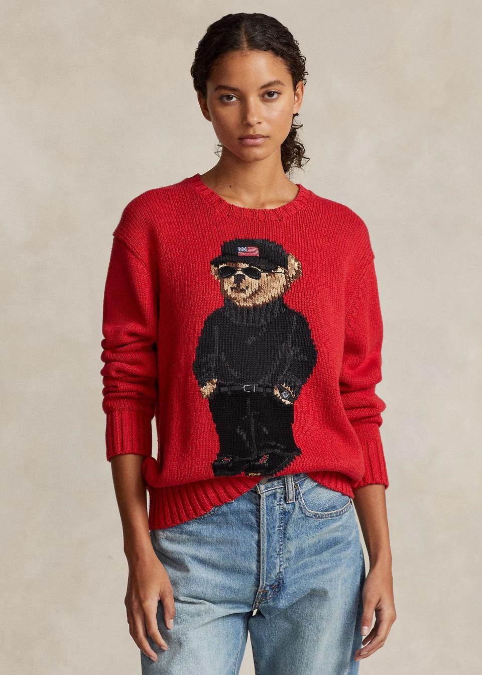 <p><a href="https://go.redirectingat.com?id=74968X1596630&url=https%3A%2F%2Fwww.ralphlauren.com%2Fwomen-clothing-sweaters%2Fpolo-bear-cotton-linen-sweater%2F658824.html&sref=https%3A%2F%2F" rel="nofollow noopener" target="_blank" data-ylk="slk:Shop Now;elm:context_link;itc:0;sec:content-canvas" class="link ">Shop Now</a></p><p>Polo Bear Cotton-Linen Sweater</p><p>Ralph Lauren</p><p>$398.00</p>