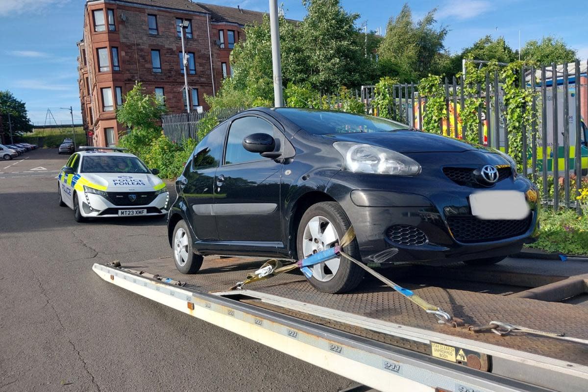 Police stopped the driver in Springburn on July 1. <i>(Image: Police Scotland)</i>