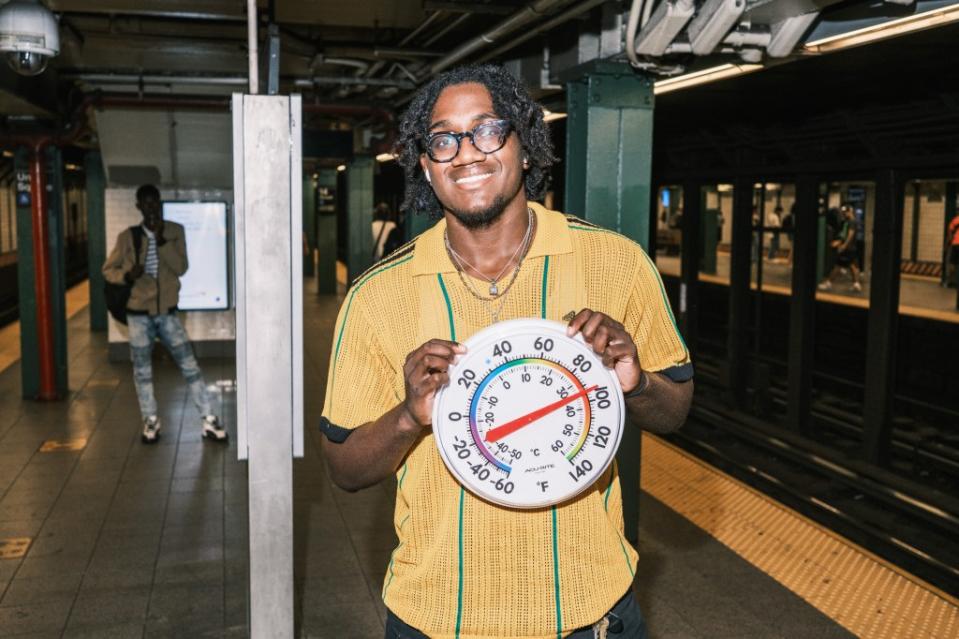 Commuters sweated through nearly 100 degree heat in some subway stations. Stephen Yang