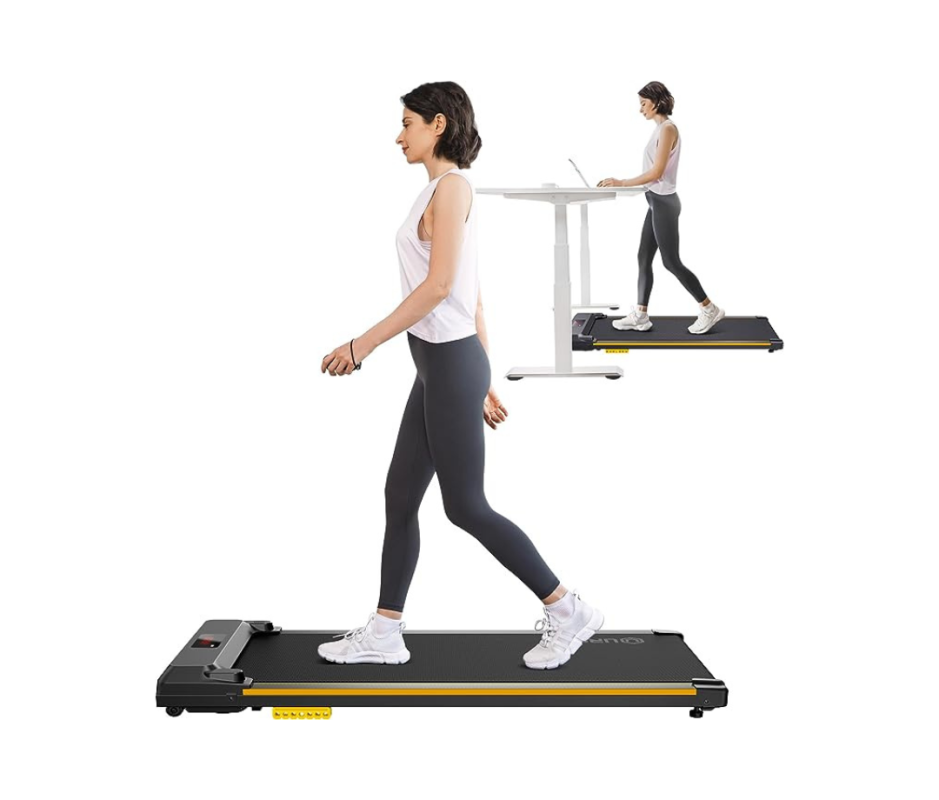 <p>Courtest Image</p><p>Though the UREVO walking pad doesn't have an incline, it's a good purchase if you're looking to get started with Valverde's training method.</p><p>[$180; <a href="https://clicks.trx-hub.com/xid/arena_0b263_mensjournal?q=https%3A%2F%2Fwww.amazon.com%2FUREVO-Walking-Treadmill-Portable-Treadmills%2Fdp%2FB0C61SJVZM%3Fkeywords%3Dtreadmill%2Bunder%2Bdesk%26qid%3D1697047785%26sr%3D8-5%26th%3D1%26linkCode%3Dll1%26tag%3Dmj-yahoo-0001-20%26linkId%3D6f2bc5ba67da0e4576ded2571cab08af%26language%3Den_US%26ref_%3Das_li_ss_tl&event_type=click&p=https%3A%2F%2Fwww.mensjournal.com%2Fhealth-fitness%2Funder-desk-treadmill-workout%3Fpartner%3Dyahoo&author=Greg%20Presto&item_id=ci02cb9a0480002758&page_type=Article%20Page&partner=yahoo&section=Treadmill&site_id=cs02b334a3f0002583" rel="nofollow noopener" target="_blank" data-ylk="slk:amazon.com;elm:context_link;itc:0;sec:content-canvas" class="link ">amazon.com</a>]</p>