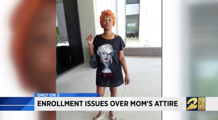 Joselyn Lewis says that she wasn't allowed on school property because of what she was wearing. (Photo: KPRC)