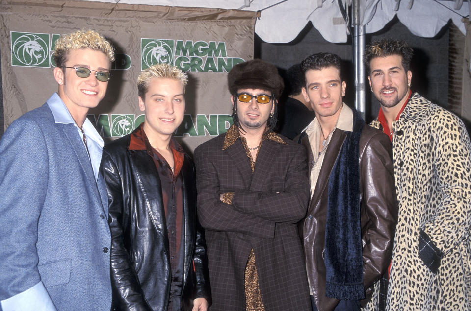 From left: Justin Timberlake, Lance Bass, Chris Kirkpatrick, JC Chasez and Joey Fatone, pictured here in December 1998, were part of one of the biggest boy bands of the late-1990s. (Photo by Ron Galella, Ltd./Ron Galella Collection via Getty Images)