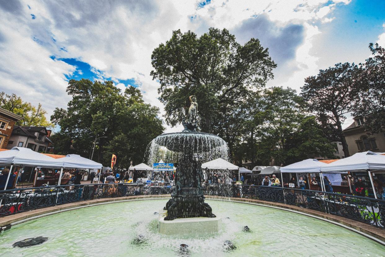 St. James Court Fountain during the St.James Court Art Show in Old Louisville