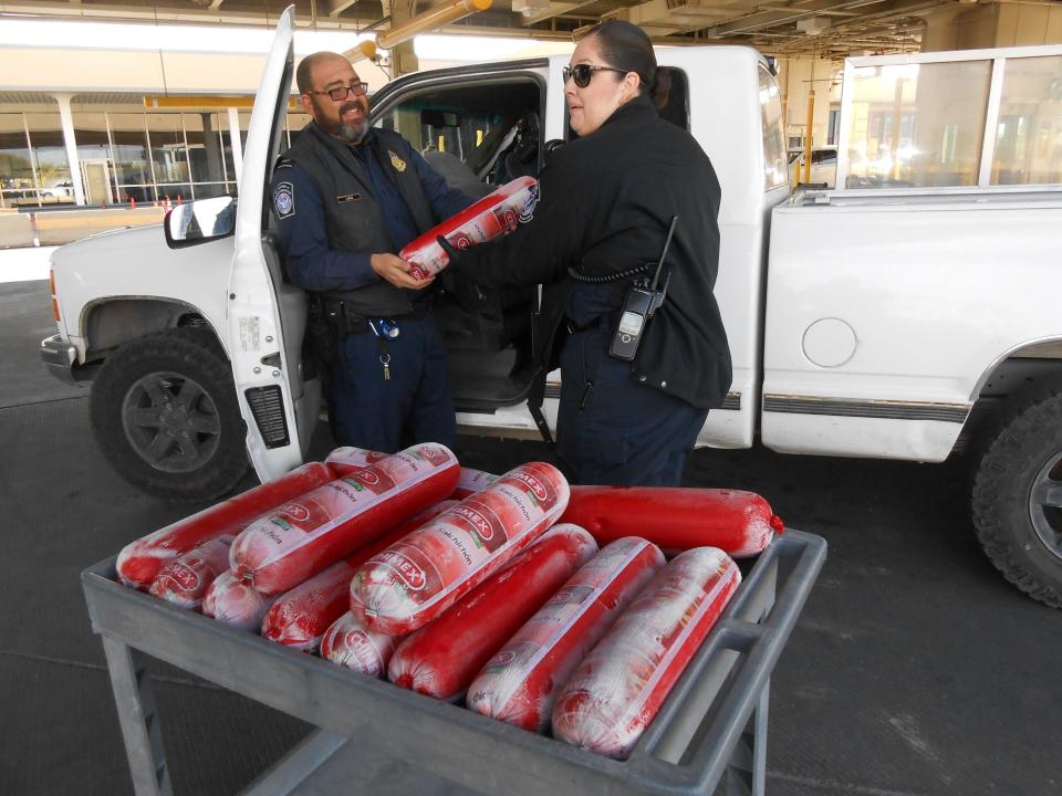 CBP officers recently seized more than 150 pounds of Mexican Bologna at a border crossing in El Paso. Pork cannot be brought across the border because of the danger of potential diseases.