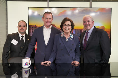 Senator Jacky Rosen with Chris Jordan SVP, Entravision Las Vegas, Michael Christenson, CEO Entravision, and Jeff Liberman, President and COO, Entravision (Photo: Business Wire)