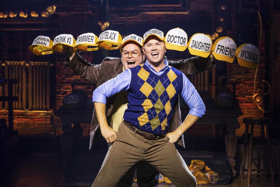 Josh Gad and Andrew Rannells in 'Gutenberg! The Musical'