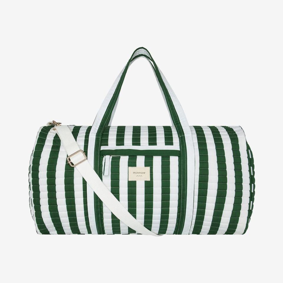 <p><a href="https://go.redirectingat.com?id=74968X1596630&url=https%3A%2F%2Fminnowswim.com%2Fcollections%2Fwomens-bags%2Fproducts%2Fcharleston-green-cabana-stripe-weekender-bag&sref=https%3A%2F%2Fwww.elle.com%2Ffashion%2Fshopping%2Fg60471079%2Fbest-weekender-bags-for-women%2F" rel="nofollow noopener" target="_blank" data-ylk="slk:Shop Now;elm:context_link;itc:0;sec:content-canvas" class="link ">Shop Now</a></p><p>Charleston Green Cabana Stripe Weekender Bag</p><p>minnowswim.com</p><p>$118.00</p>