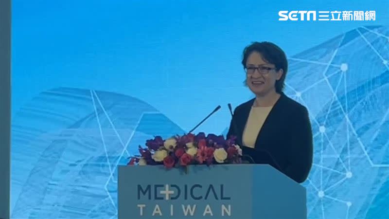 副總統蕭美琴今（20）日出席台灣國際醫療暨健康照護展（Medical Taiwan）。（圖／記者王翊綺攝影）