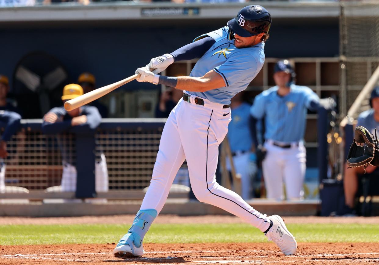 Josh Lowe made his big-league debut for the Rays in 2021.