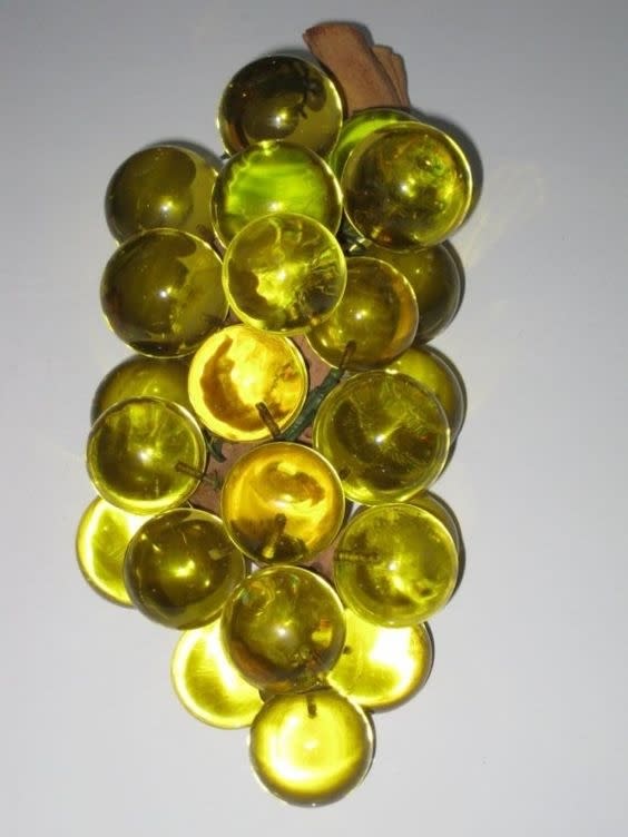 Vintage Lucite glass grape cluster