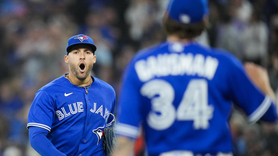 George Springer and Kevin Gausman have the potential to turn a game or series around for the Blue Jays. (Photo by Mark Blinch/Getty Images)