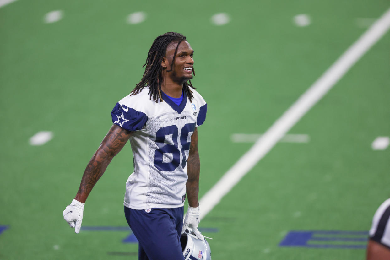 FRISCO, TX - JUNE 02: Dallas Cowboys wide receiver CeeDee Lamb (88) walks off the field during the Dallas Cowboys OTA Offseason Workouts on June 2, 2022 at The Star in Frisco, TX. (Photo by George Walker/Icon Sportswire via Getty Images)