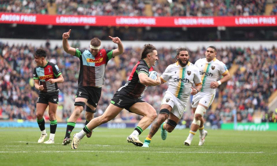 <span>Harlequins’ engrossing contest with Northampton at Twickenham was a reminder of the best of English rugby.</span><span>Photograph: Warren Little/Getty Images</span>