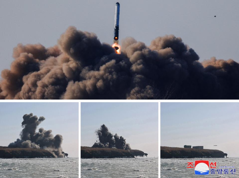 北韓的飛彈總局2日於黃海進行了巡弋飛彈的發射測試，研判是確認「超大型彈頭」的威力。路透社