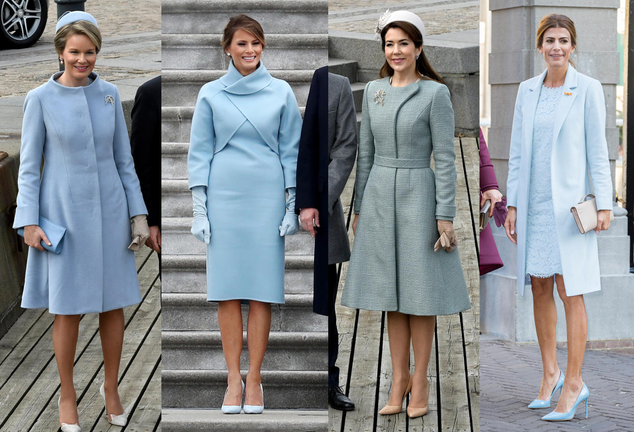 Melania Trump's influence on style - pale blues