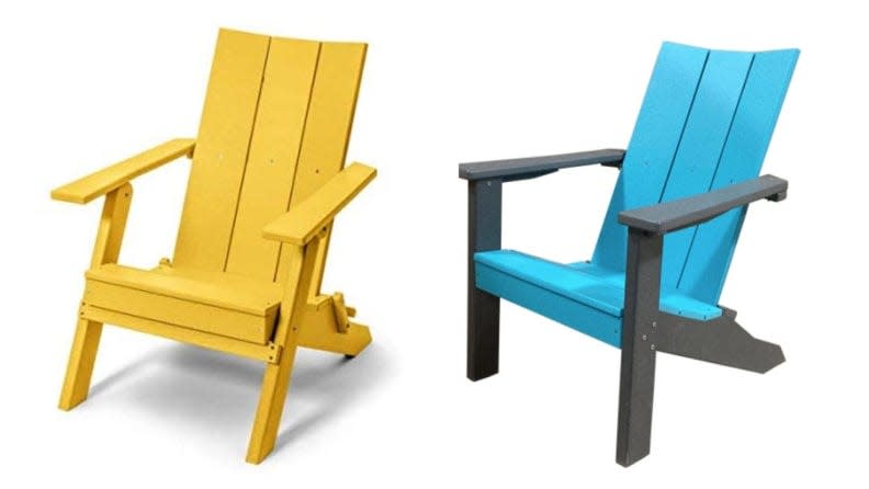 For homes with a modern or midcentury modern vibe, these more clean-lined Adirondack chairs do the trick.