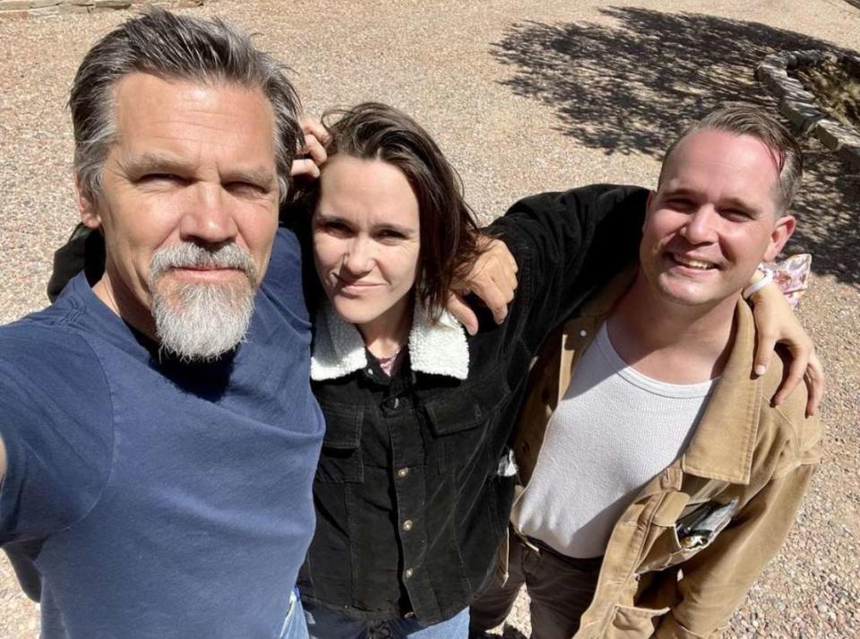 Josh Brolin/Instagram Josh Brolin with his older two children enjoying a walk in May 2021.