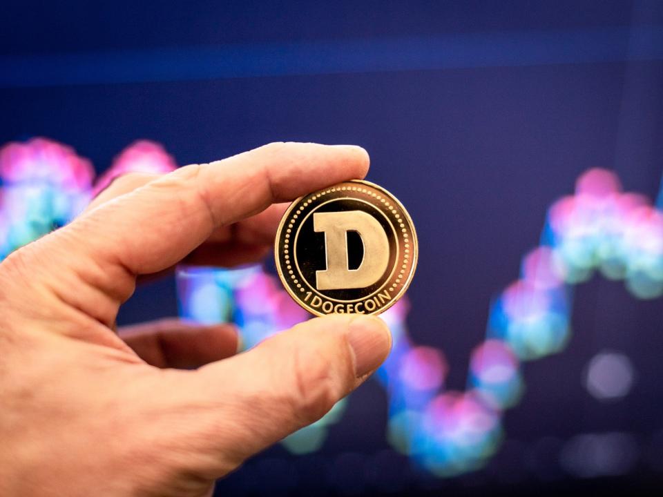 <p>Dogecoin is up in price on Thursday morning after being added to Coinbase Pro</p> (Getty Images)