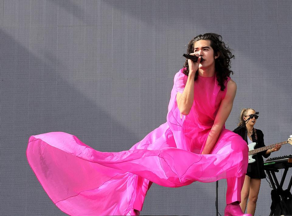 INDIO, CALIFORNIA - APRIL 16: Conan Gray performs onstage at the Coachella Stage during the 2022 Coachella Valley Music And Arts Festival on April 16, 2022 in Indio, California. (Photo by Kevin Winter/Getty Images for Coachella)