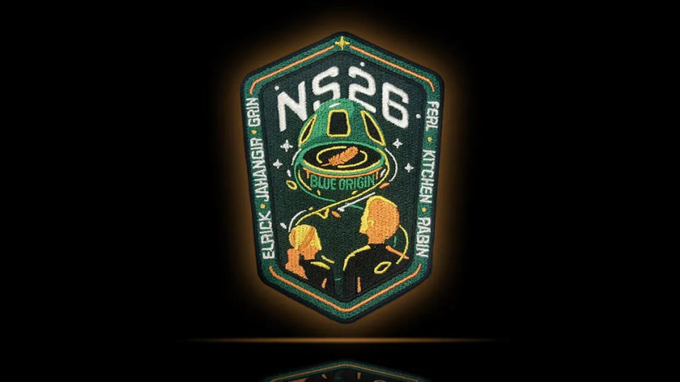 illustration of a space mission patch, with 