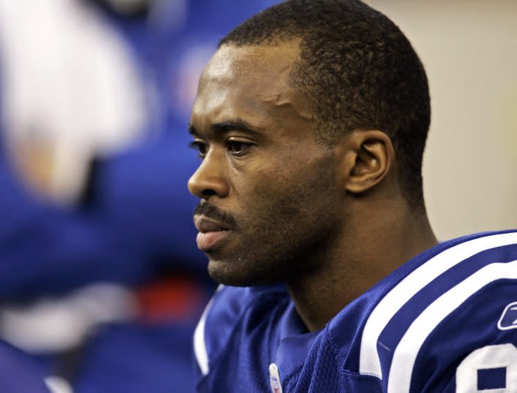 Marvin Harrison spent all 13 of his NFL seasons with the Indianapolis Colts (AP)