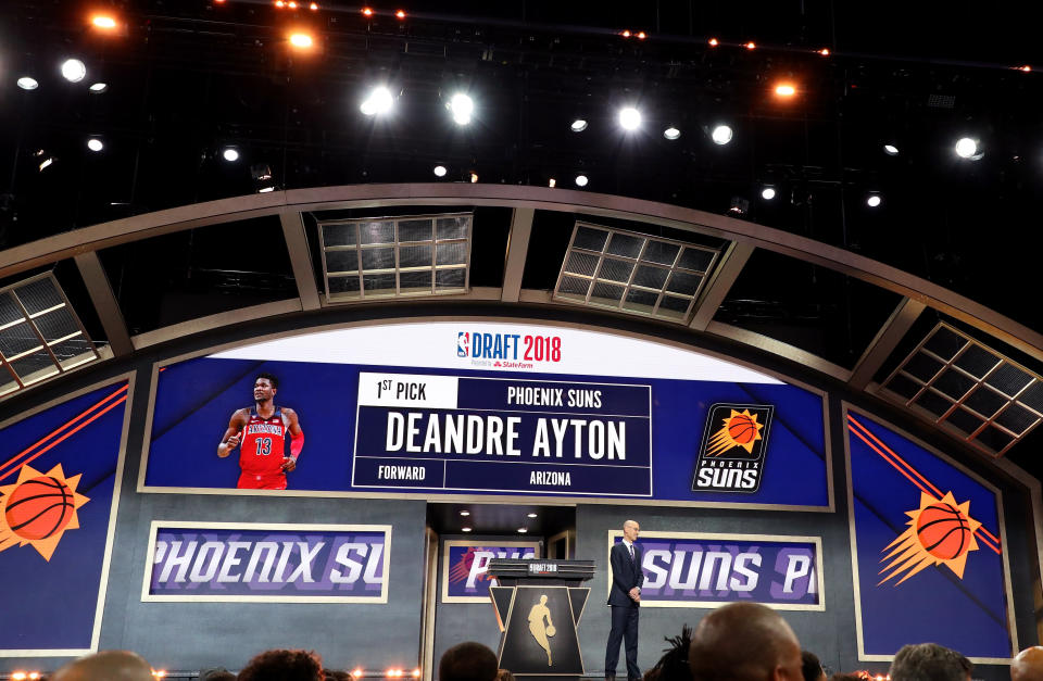 Deandre Ayton was chosen No. 1 overall in the 2018 NBA draft. (Getty)