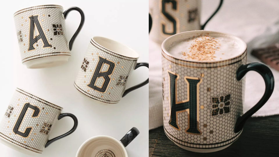 Best personalized Valentine's Day gifts: Margot Monogram Mug