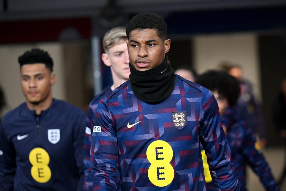 Rashford faces a nervous couple of months as Southgate picks his Euros squad (The FA/Getty)