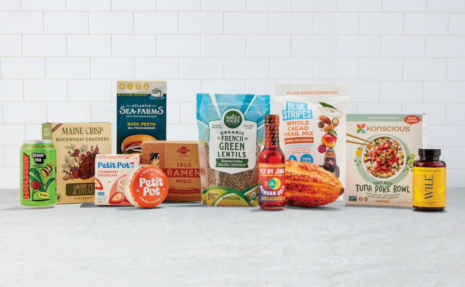 PHOTO: A lineup of products that Whole Foods Market predicts will be top-sellers in 2024. (Whole Foods Market )