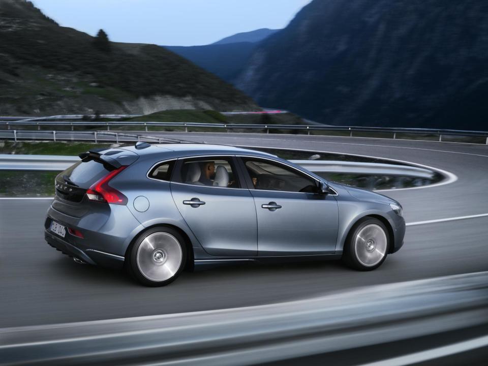  <p class="MsoNormal">Volvo sets sights on the five-door Audi A3 and BMW 1 Series with the 2013 V40, which is being unveiled at the 2012 Geneva Auto Show. Taking styling cues of the C30—and a liftback tail reminiscent of the classic P1800—its profile strikes a more wagon-esque profile than hatchback. Powered by a 254-horsepower turbo five-cylinder, it sprints from 0-62 mph in 6.7 seconds; that's not rubber-burning quick, but as a diesel with start-stop technology and regenerative braking, you can expect respectable gas mileage figures. Unfortunately, Europe still thinks Americans care little for hatches, and there are no plans yet to release the V40 stateside.</p>