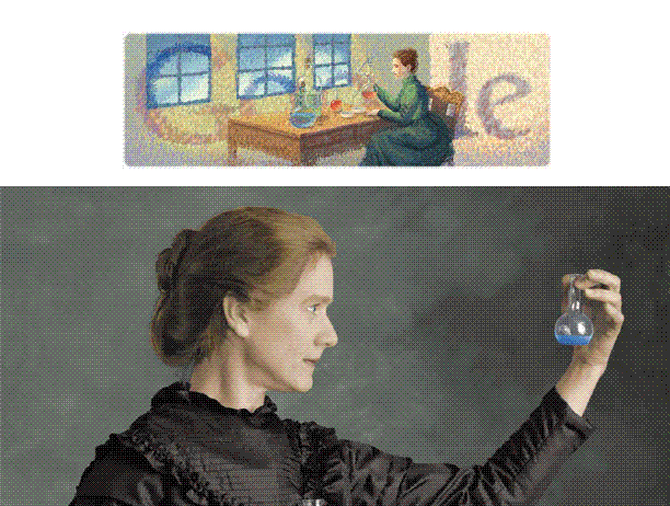 Marie Curie fue homenajeada por Google con un 