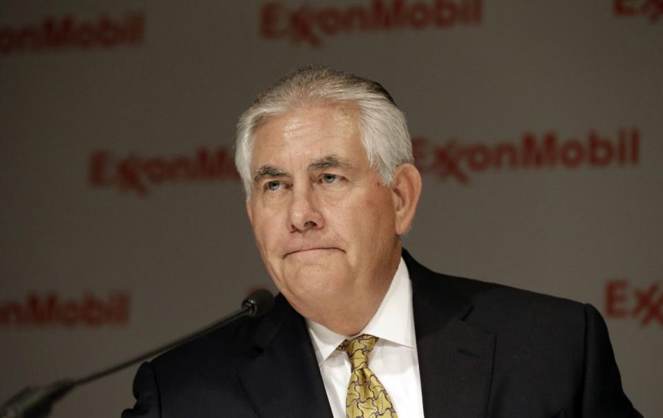 A head-and-shoulders image of former Exxon Mobil CEO Rex Tillerson