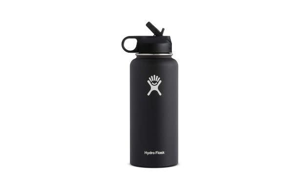 &ldquo;[It&rsquo;s] so important to hydrate. I fill [my bottle] at home before my flight, then [at] water stations in the airport or hotel gym to avoid using plastic bottles in flight. I don't have a specific brand that I use, as I usually just use any glass bottle, but most flight attendants swear by Hydroflask with the built-in straw so that it doesn't ruin their lipstick (very important).&rdquo; ― Kenza, a flight attendant &lt;br&gt;&lt;br&gt;<a href="https://www.hydroflask.com/32-oz-wide-mouth-w-straw-lid/color,black,a,92,o,20"><strong>Get the Hydroflask Reusable Water Bottle, $44.95</strong></a>